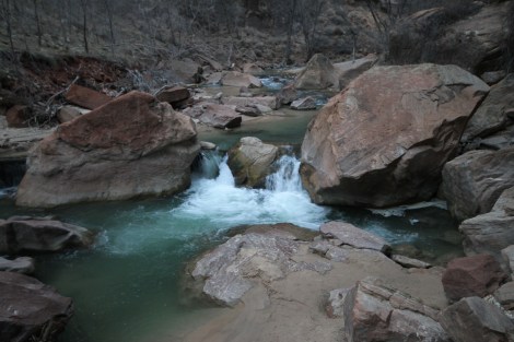 zion national park waterfall