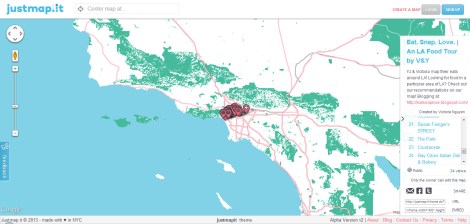 Justmap.it - Eat. Snap. Love.  An LA Food Tour by V&Y